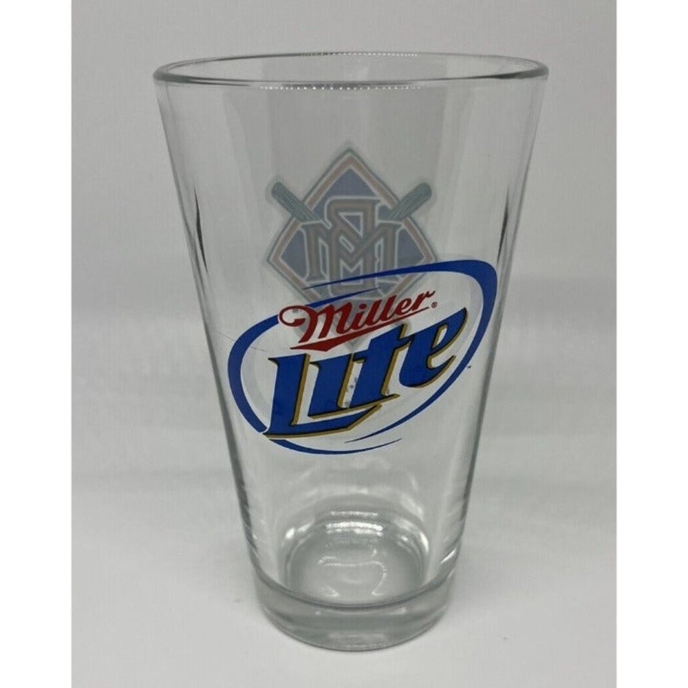 Miller Lite Major League Baseball, MLB Bats Logo 1994-1999 Beer Pint Glass